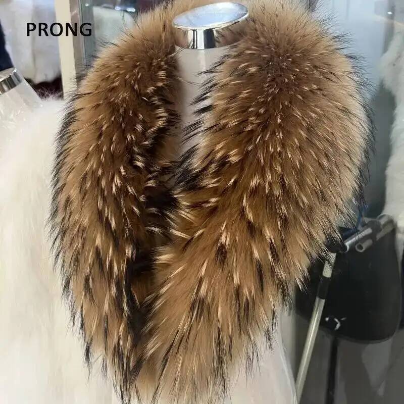 Winter Clothing For Sale - Natuurlijke Wasbeer Bontkraag Echte Bont Sjaal