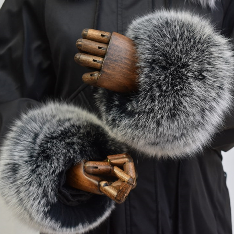 Winter Clothing For Sale - Vossenbont Manchetten Voor Vrouwen Hele Lederen