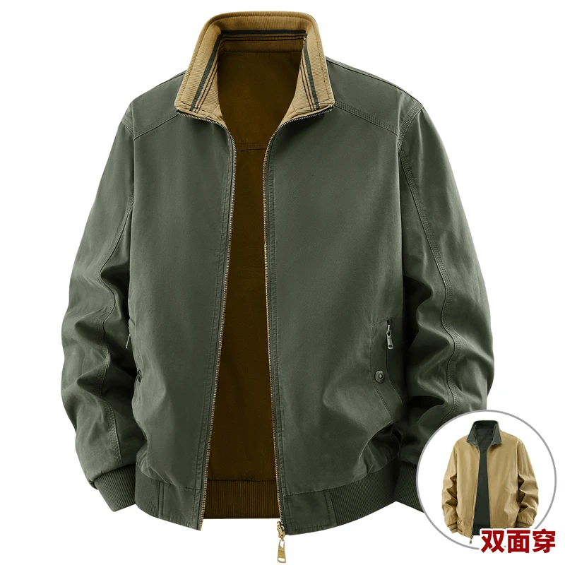 Quality Winter Clothing Bomber Jacket - Hoge kwaliteit omkeerbare jas heren 100%