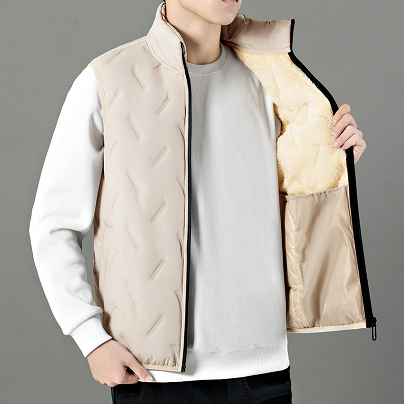 Padded Vest Gilet - Heren winterfleece gevoerd gewatteerd vest met