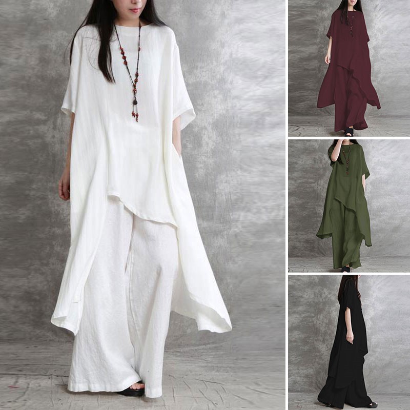Winter Clothing Girls - Dames Katoenen Linnen 2-delige Sets Grote