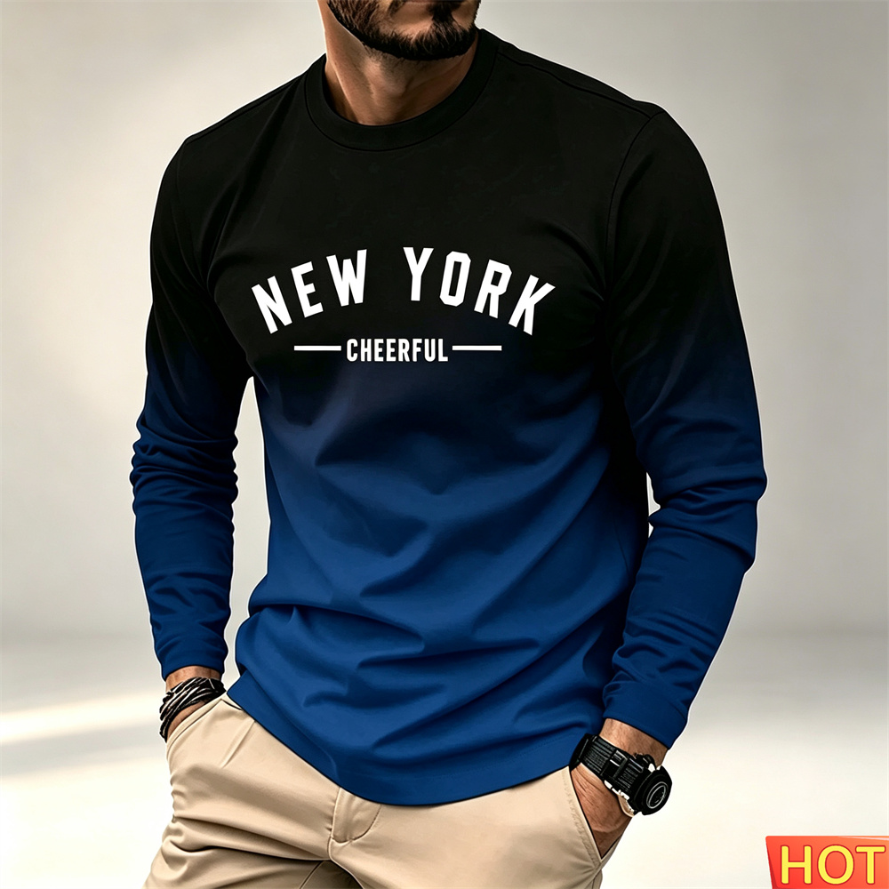 Winter Clothing New York - Nieuwe herfst-winter heren T-shirt met lange