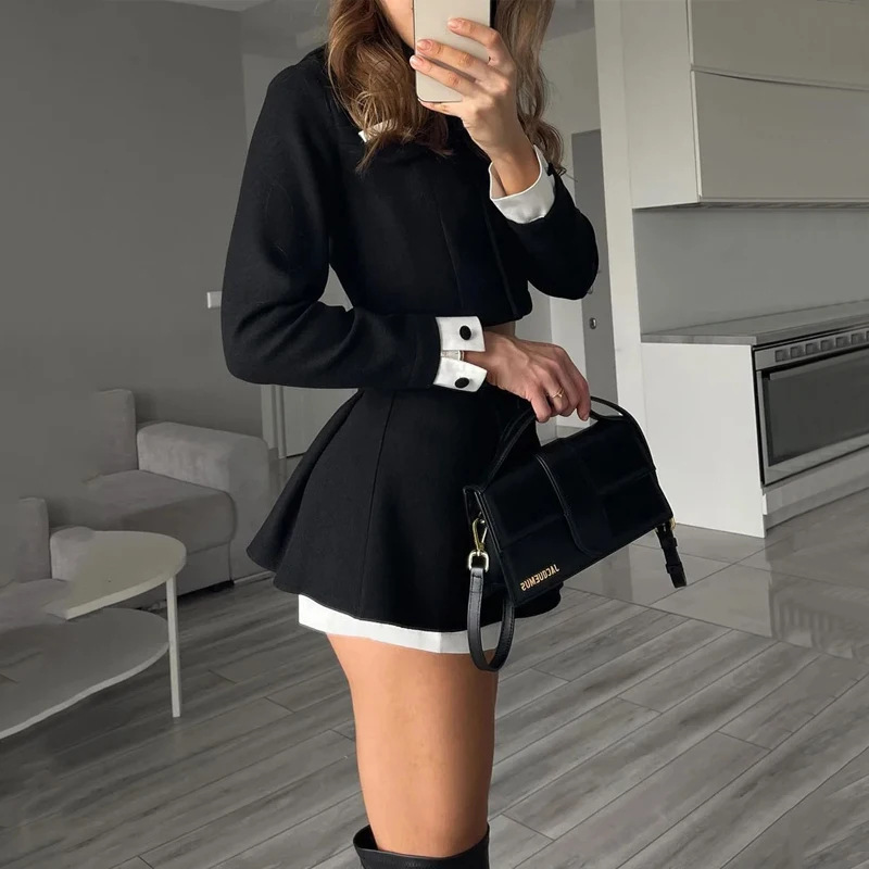 TARUXY Tweed Shorts Rok Tweede - Winter Clothing For Sale recensie en prijs