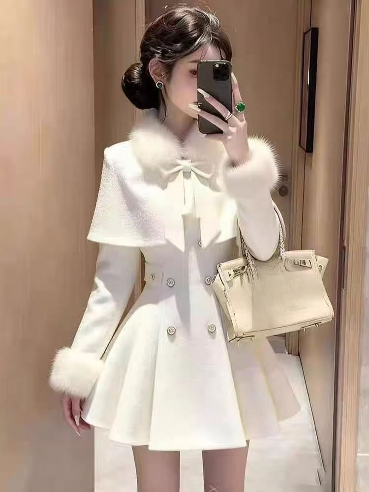 Franse elegante vintage wollen - Winter Clothing Ladies recensie en prijs