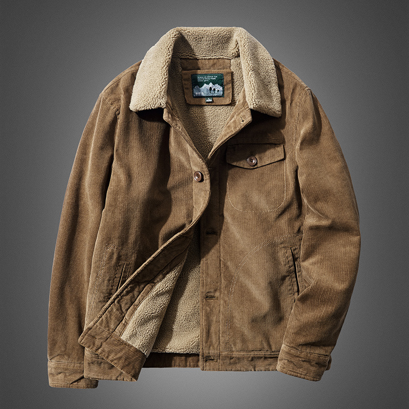 Hoge kwaliteit warme corduroy  - Quality Winter Clothing Bomber Jacket recensie en prijs