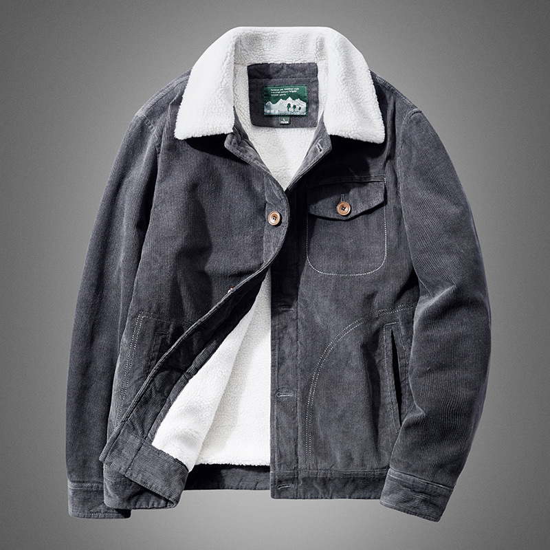Hoge kwaliteit warme corduroy  - Quality Winter Clothing Bomber Jacket recensie en prijs