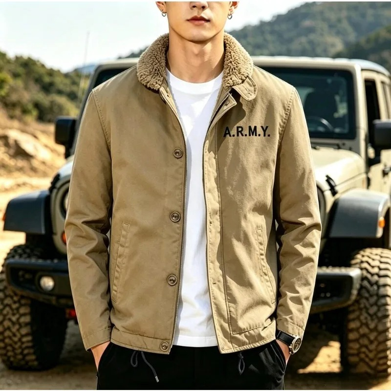 Herenfleece warme winter milit - Quality Winter Clothing Bomber Jacket recensie en prijs